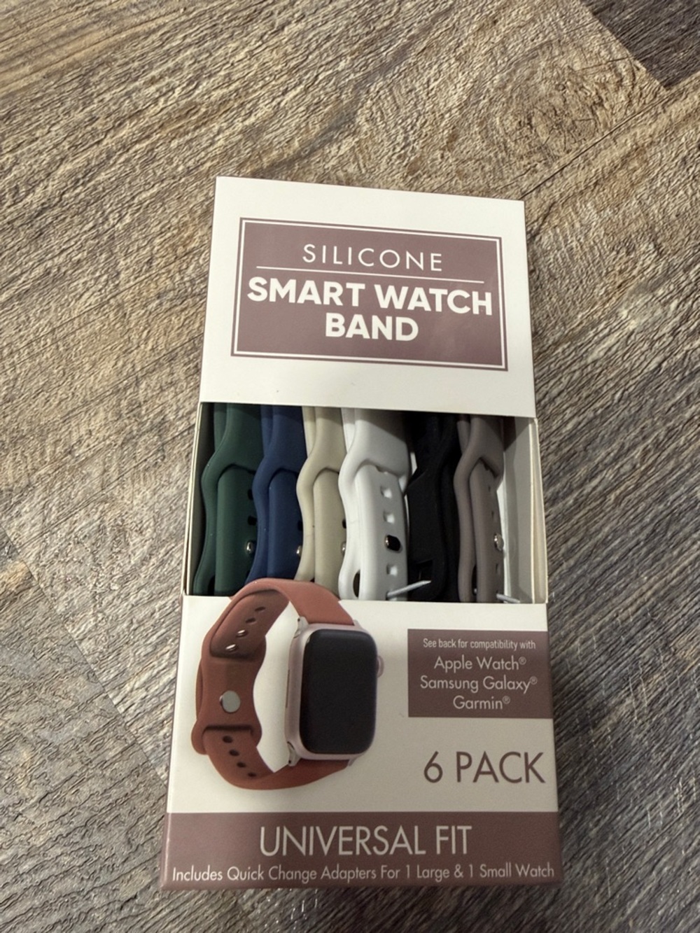 Silicone Smart Watch Band 6-Pack - Multi-Color Replacement Bands